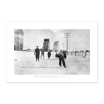 Vivid Archives Skating Beside the Tracks Parkland c1920