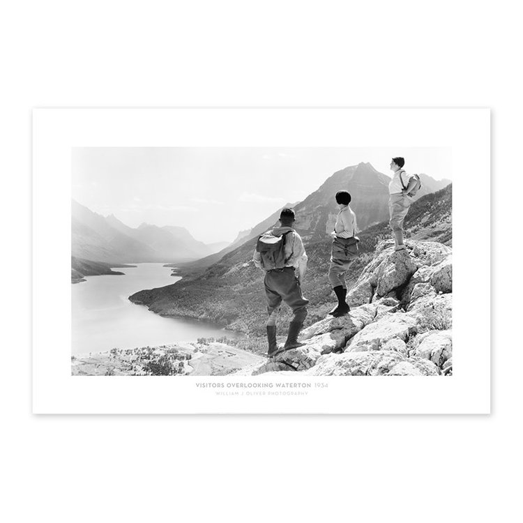 Vivid Archives Visitors Overlooking Waterton 1934
