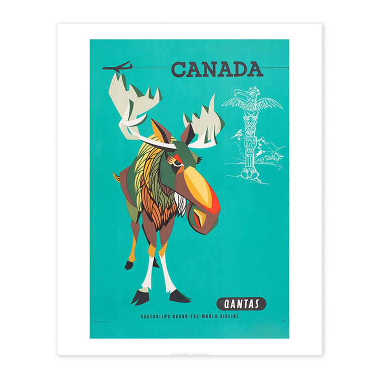 Vivid Print Qantas, Australia's round the world airline : Canada