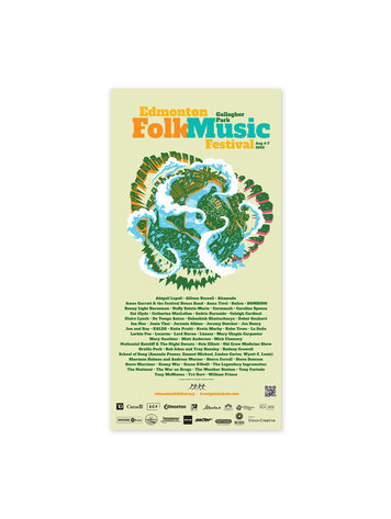 Vivid Print Edmonton Folk Music Festival 2022 Poster