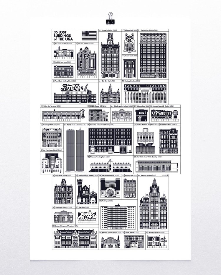 Raymond Biesinger Lost Buildings of the USA