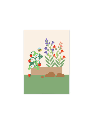 Bee Waeland Strawberries and Snapdragons