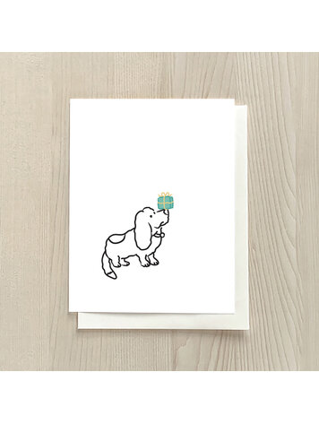 Vivid Print Fred Waiting With Gift