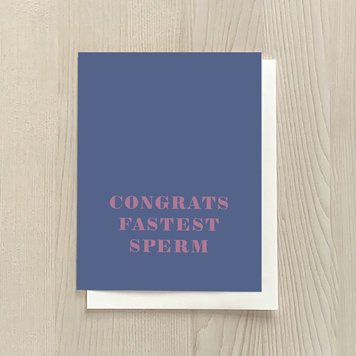 Vivid Print Congrats Fastest Sperm