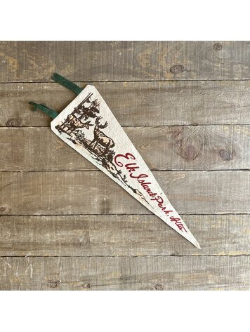 Vivid Vintage Vintage Elk Island Park Pennant White