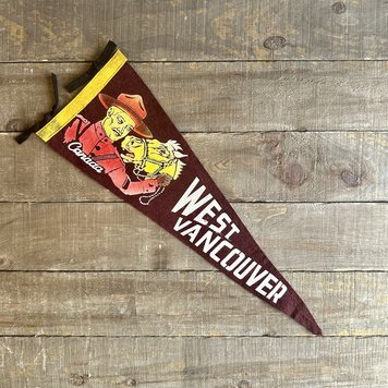 Vivid Vintage Vintage West Vancouver Pennant Burgundy