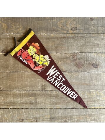 Vivid Vintage Vintage West Vancouver Pennant Burgundy