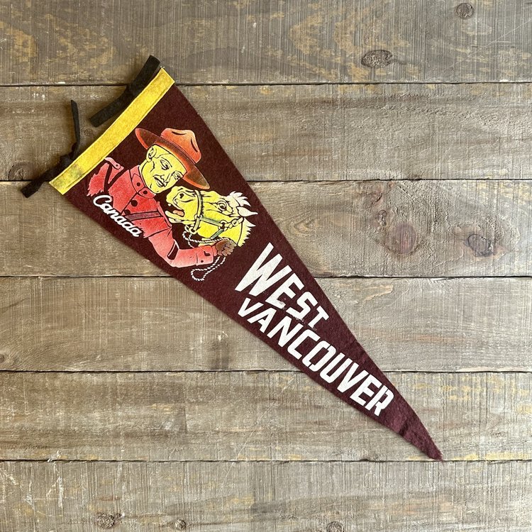 Vivid Vintage Vintage West Vancouver Pennant Burgundy