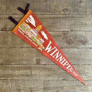 Vivid Vintage Vintage Winnipeg Pennant Red