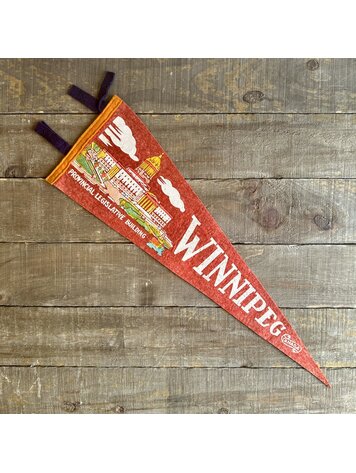 Vivid Vintage Vintage Winnipeg Pennant Red