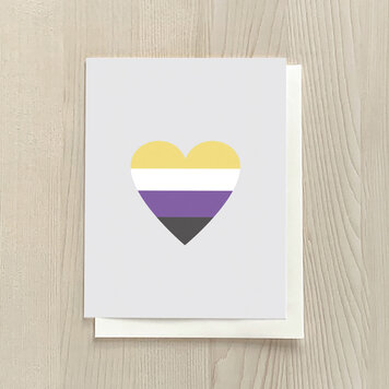 Vivid Print Non-Binary Heart