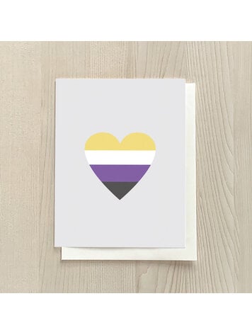 Vivid Print Non-Binary Heart
