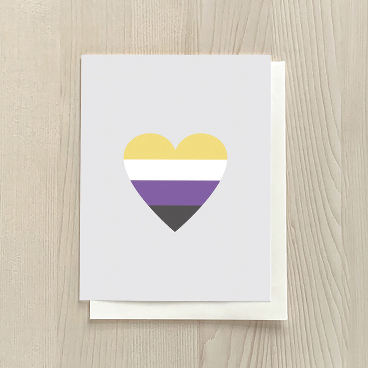 Vivid Print Non-Binary Heart