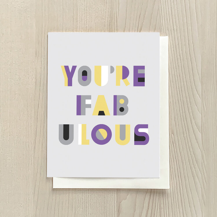Vivid Print Non-Binary Fabulous