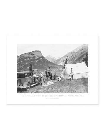 Vivid Archives Campers at Waterton Lakes National Park, 1928 24x32