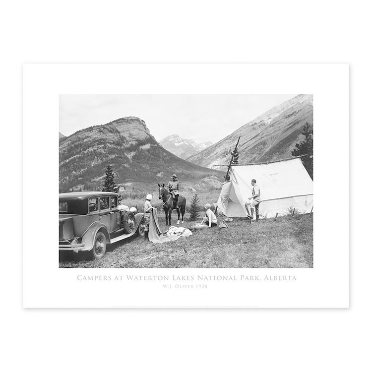 Vivid Archives Campers at Waterton Lakes National Park, 1928 24x32