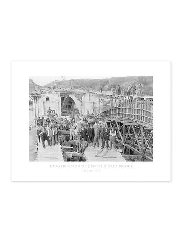 Vivid Archives Construction of Centre Street Bridge, 1916 24x32