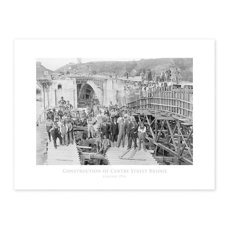 Vivid Archives Construction of Centre Street Bridge, 1916 24x32