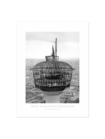 Vivid Archives Husky Tower Needle Installation, 1967 24x32