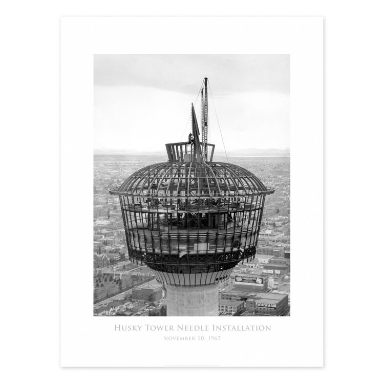 Vivid Archives Husky Tower Needle Installation, 1967 24x32