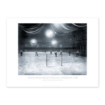 Vivid Archives Thistle Rink Hockey Practice Edmonton 1900 24x32