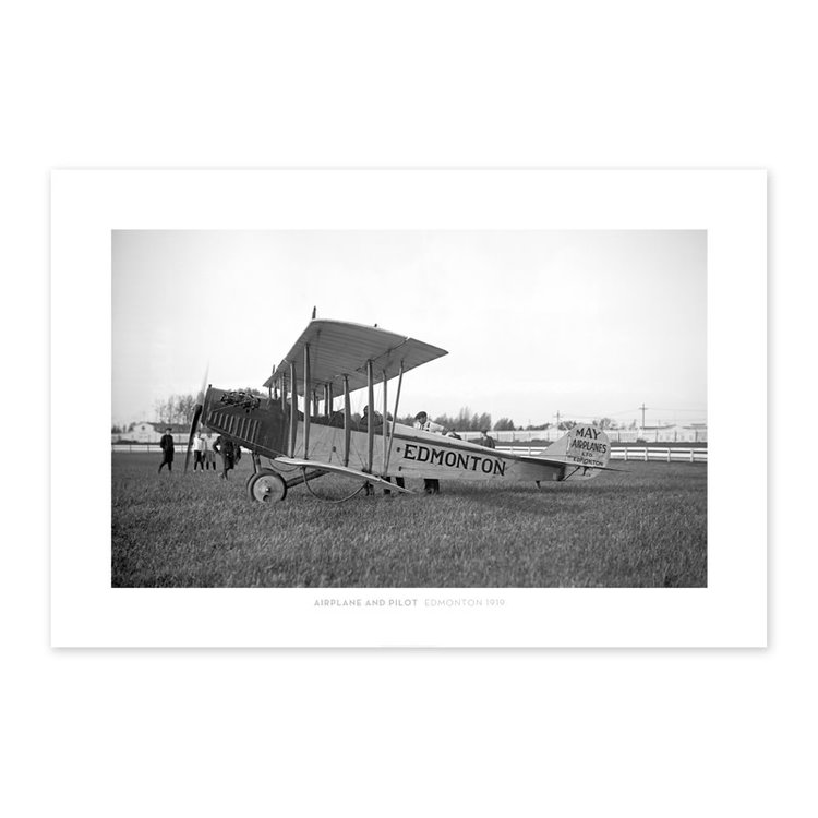 Vivid Archives Airplane and Pilot Edmonton 1919