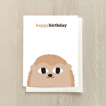 Vivid Print Birthday Hedgehog