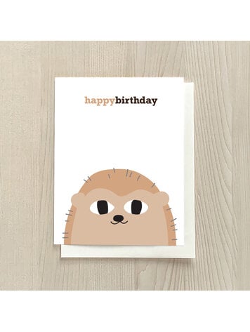 Vivid Print Birthday Hedgehog