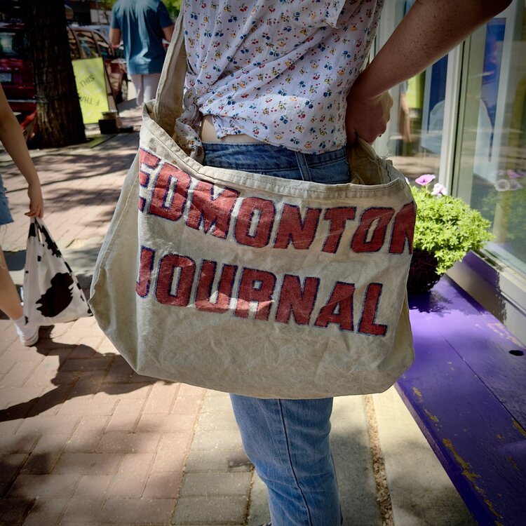 Vivid Vintage Vintage Edmonton Journal Carrier Bag