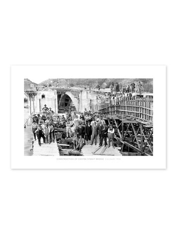 Vivid Archives Construction of Centre Street Bridge Calgary 1916