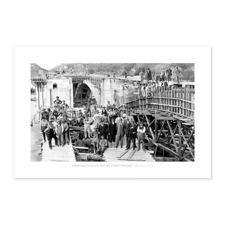 Vivid Archives Construction of Centre Street Bridge Calgary 1916