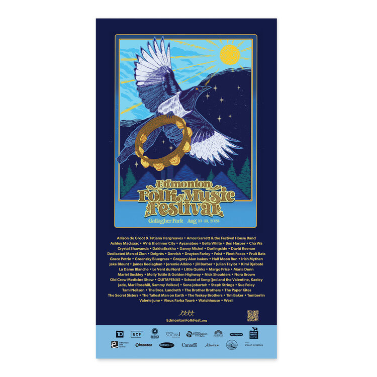 Vivid Print Edmonton Folk Music Festival 2023 Poster