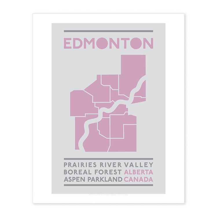 Bee Waeland Edmonton Map Blush