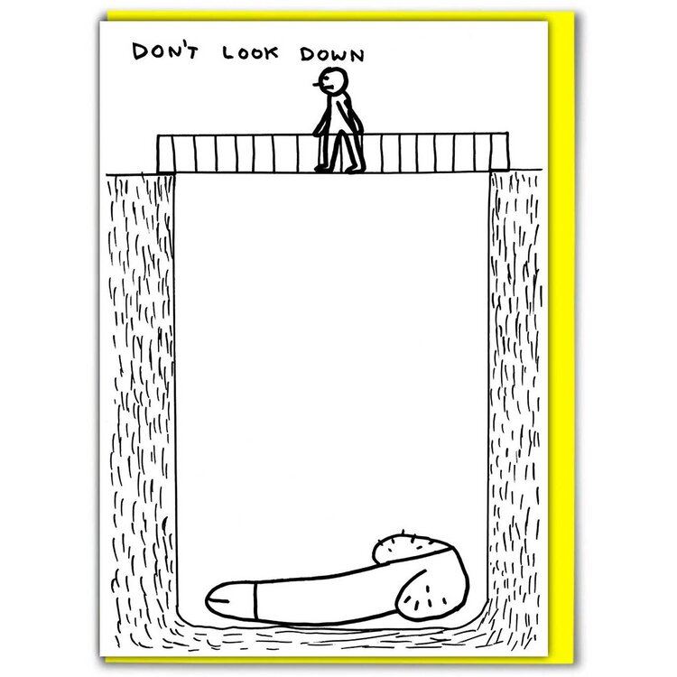 David Shrigley Don't Look Down Card