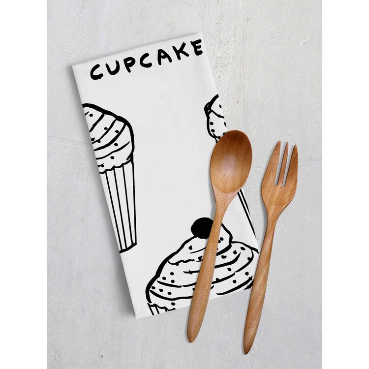 David Shrigley Cupcakes Tea Towel