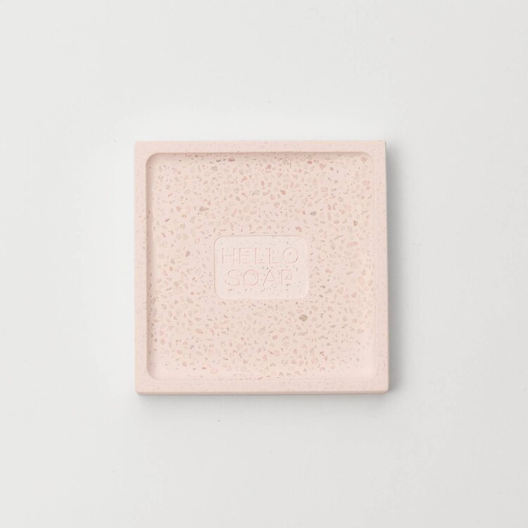 Hello Soap Pink Diatomite Soap Dish
