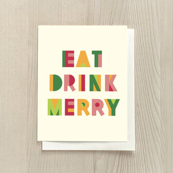 Vivid Print Eat Drink Merry Vivid Print Eat Drink Merry