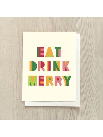 Vivid Print Eat Drink Merry