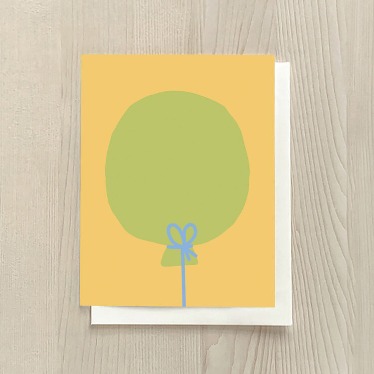 Vivid Print Green Balloon