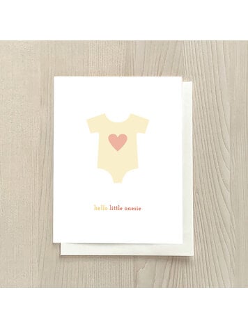 Vivid Print Hello Little Onesie