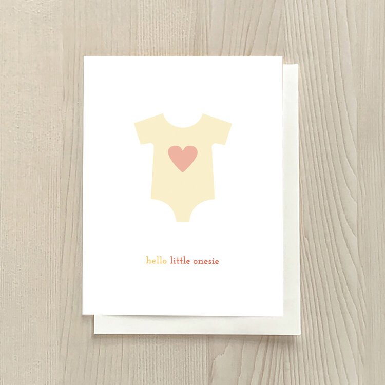 Vivid Print Hello Little Onesie