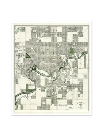 Vivid Archives Driscoll & Knight Edmonton Muted Map 1912