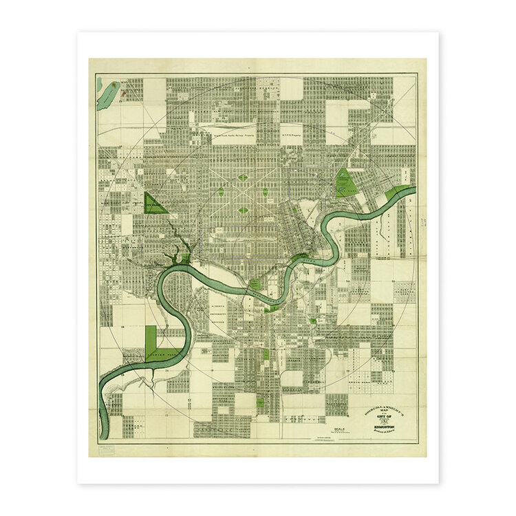 Vivid Archives Driscoll & Knight Edmonton Map 1912