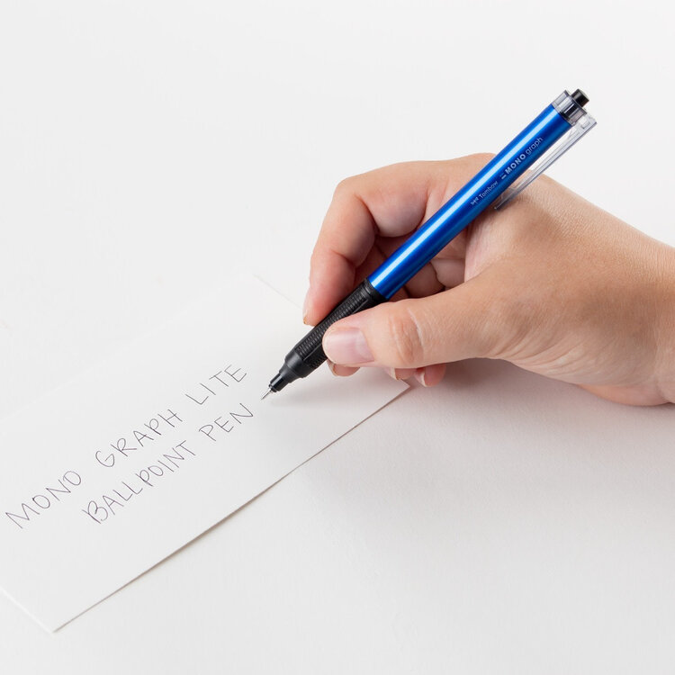 Tombow MONO Graph Lite Ballpoint Pen, Light Blue