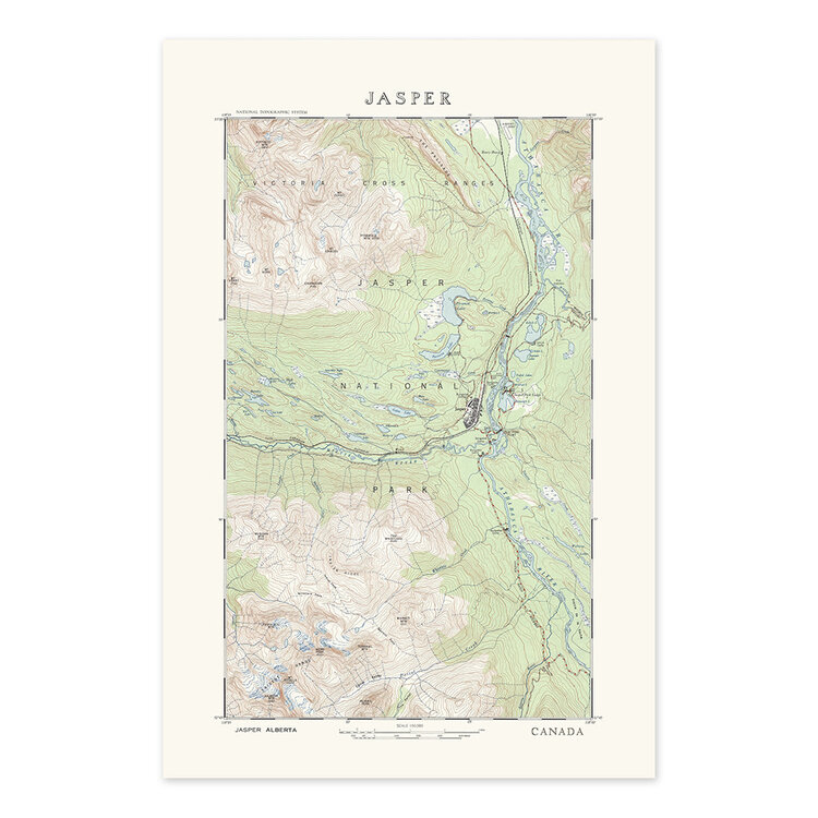 Vivid Print Jasper Topographic Map