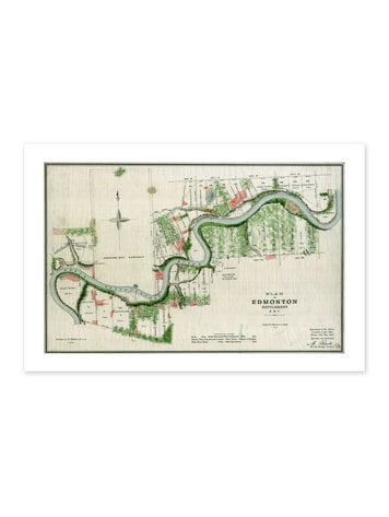 Vivid Archives Plan of Edmonton 1883 Map