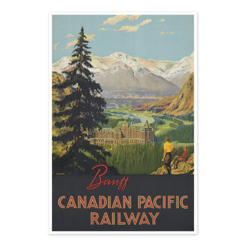 Vivid Print Banff Canadian Pacific Railway