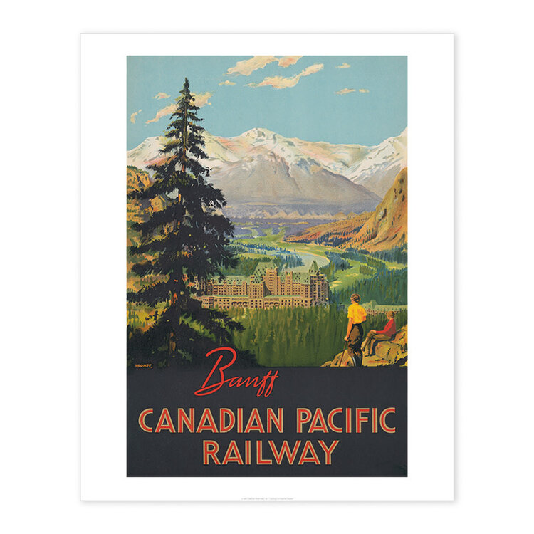 Vivid Print Banff Canadian Pacific Railway