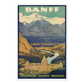 Vivid Print Banff Canadian Pacific Rockies