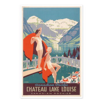 Vivid Print Canadian Pacific Chateau Lake Louise Vivid Print Canadian Pacific Chateau Lake Louise